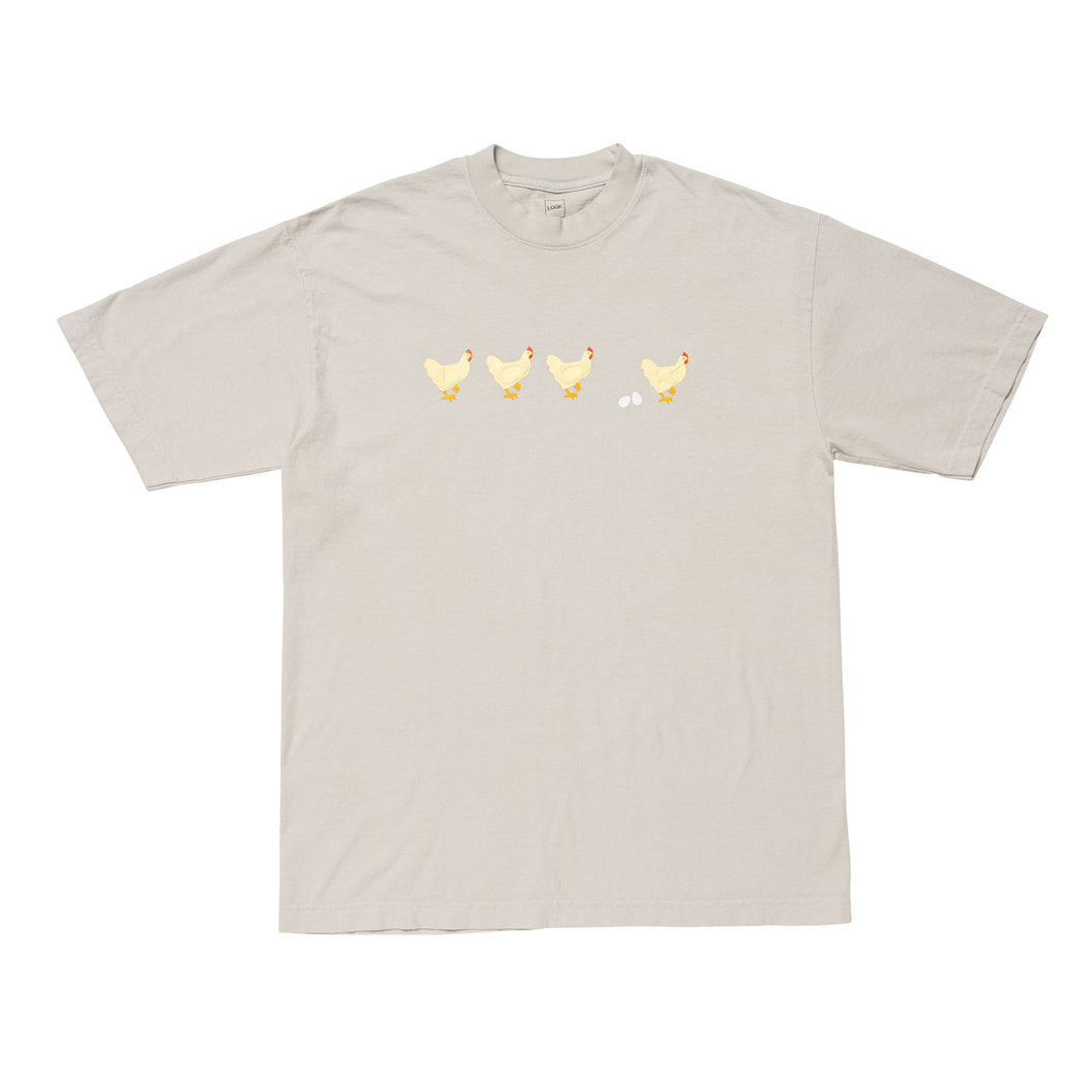 CHICKENS Tee -STONE