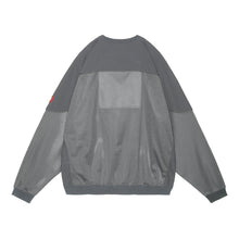 画像をギャラリービューアに読み込む, MESH TRACK CREW NECK -GREY
