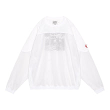 画像をギャラリービューアに読み込む, MESH TRACK CREW NECK -WHT
