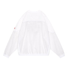 画像をギャラリービューアに読み込む, MESH TRACK CREW NECK -WHT
