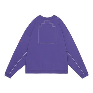 SOLID LOOSE CREWNECK PURPLE
