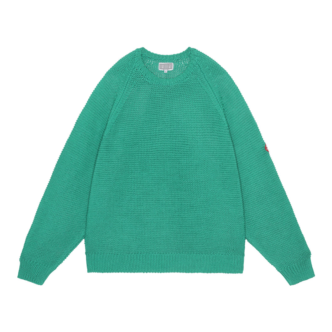 RAGLAN SLEEVE COTTON KNIT GREEN