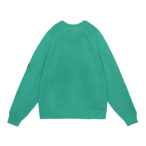 RAGLAN SLEEVE COTTON KNIT GREEN