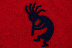 Kokopelli Fleece Jacket -RED