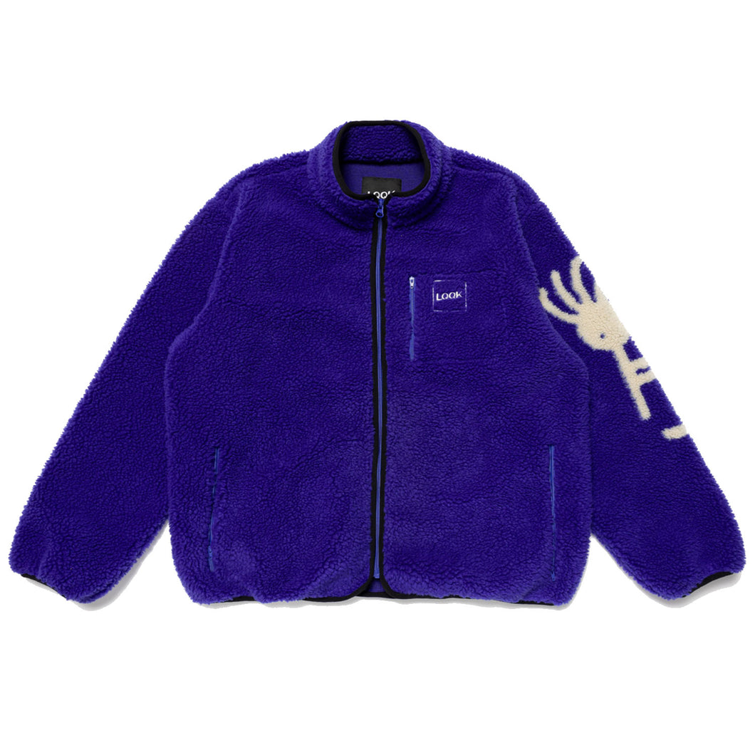 Kokopelli Fleece Jacket -BLUE