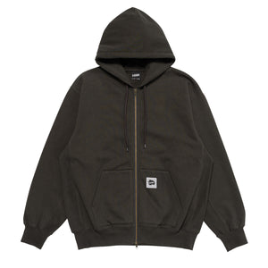 BRICK LOOP TERRY ZIP HOODIE - Black