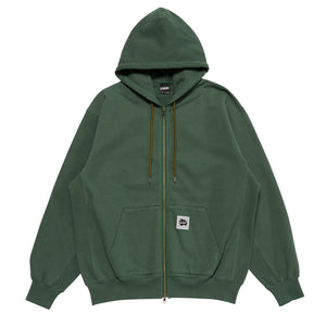 BRICK LOOP TERRY ZIP HOODIE - Green