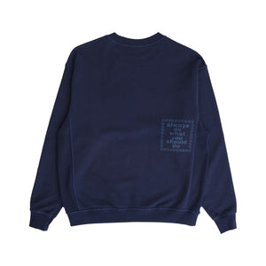 panelled always crewneck - navy