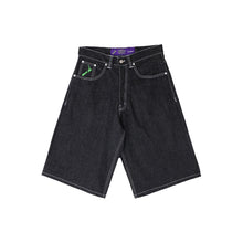 画像をギャラリービューアに読み込む, elaxed unisex denim shorts
