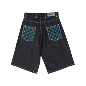 elaxed unisex denim shorts